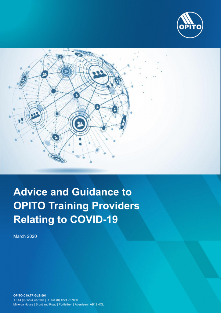 Advice & Guidance to OPITO Training Providers Relating to COVID-19